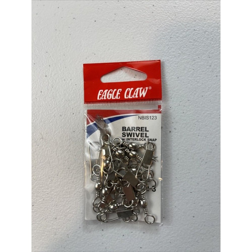 Eagle Claw NBIS123 Barrel Swivel Qty. 12 Size 3 Fishing Supplies Fish Sport